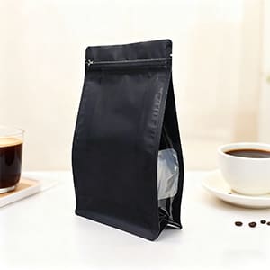 6,flat bottom bag with side window